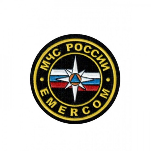 Шеврон МЧС EMERCOM малый простой Шеврон МЧС EMERCOM малый простой